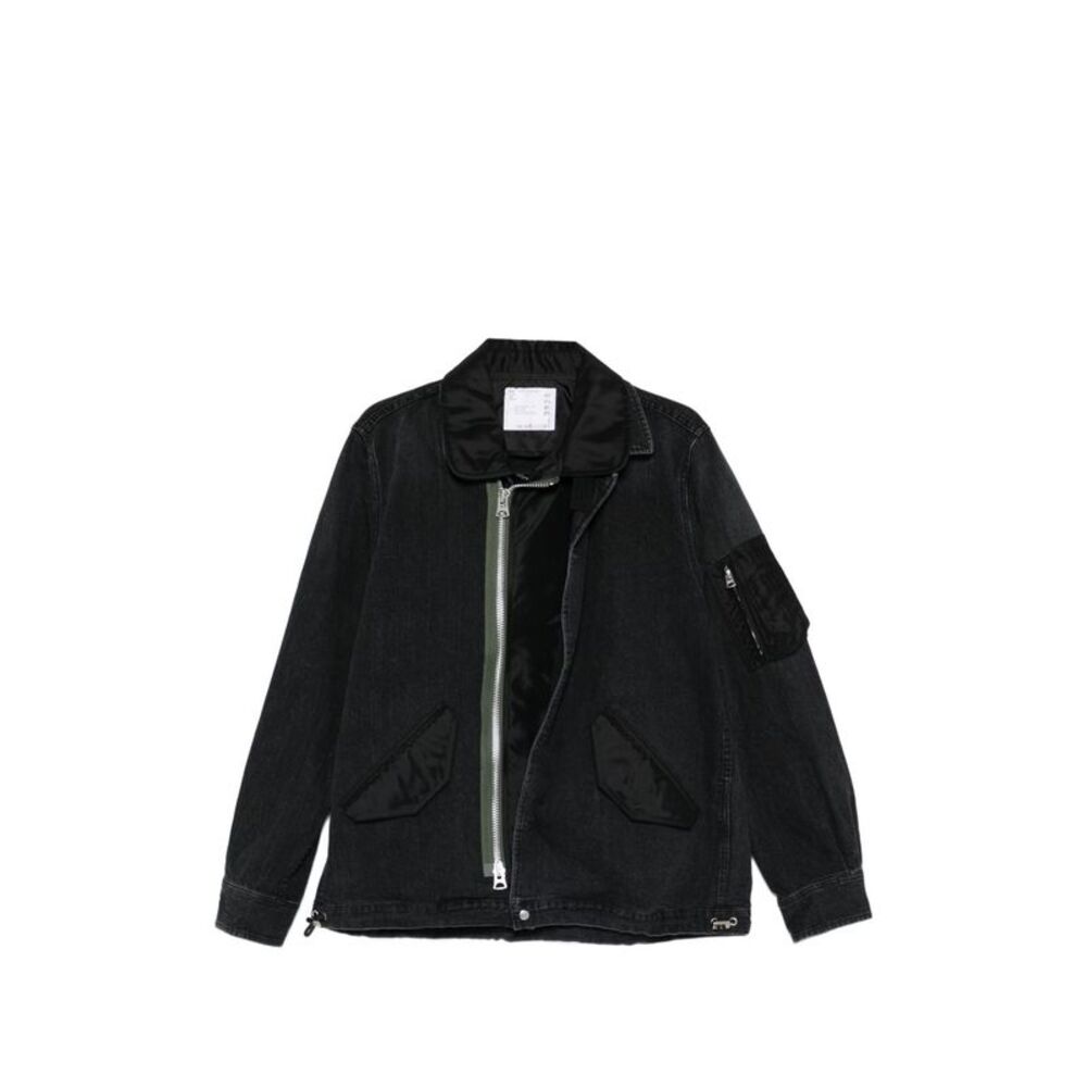 Sacai Men Denim And Nylon Jacket